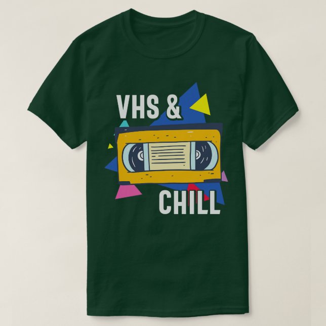VHS och Chill Funny Retro VHS Tape Gift T Shirt (Design framsida)