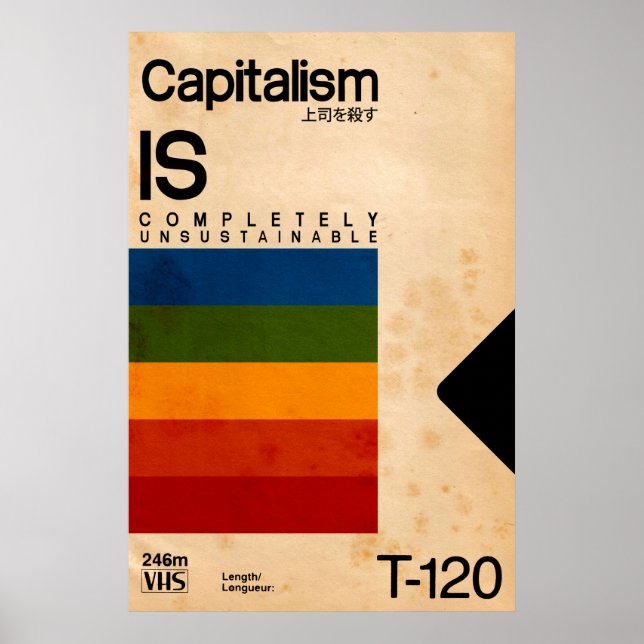 VHS Retro Vaporwave Parody Anticapitalism Poster (Framsidan)