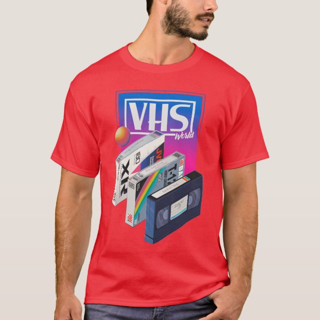 VHS-värld T Shirt (Framsida)