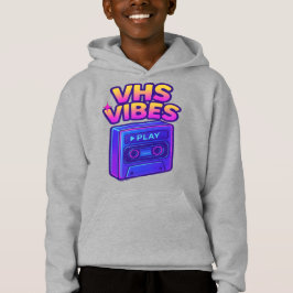 VHS Vibes Retro Neon Hoodie T Shirt