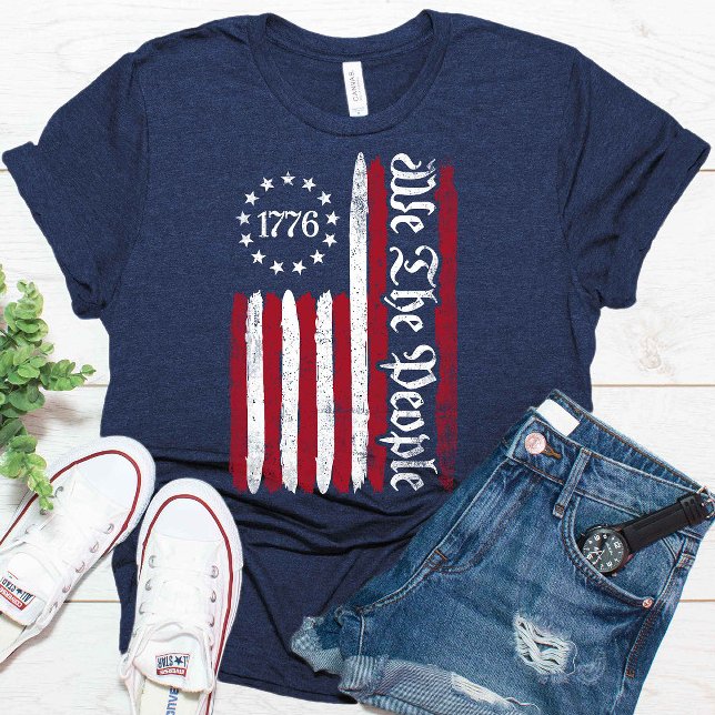 Vi 1776 Betsy Ross Flagga 4:e juli T Shirt (Skapare uppladdad)