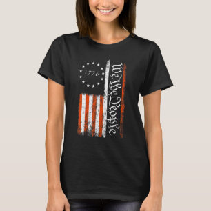 Vi 1776 USA flagga 4 juli patriotisk T Shirt