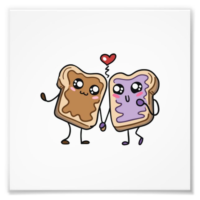 Vi&39;är Underbara tillsammans som peanut Butter&a Fototryck (Framsidan)