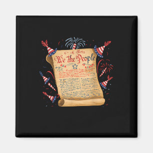 Vi 4:e juli, Patriotic Usa Constituti Magnet