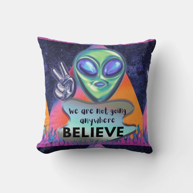 Vi åker ingenstans, tro det  kudde (Framsida)