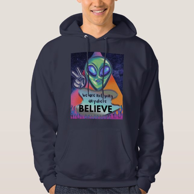 Vi åker inte någonstans tro  hoodie (Framsida)
