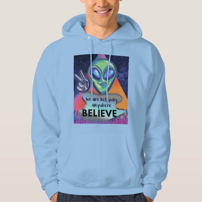 Vi åker inte någonstans tro  hoodie (Framsida)
