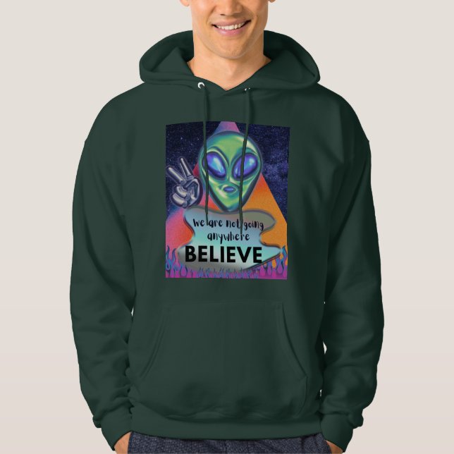 Vi åker inte någonstans tro  hoodie (Framsida)