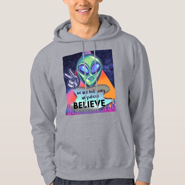 Vi åker inte någonstans tro  hoodie (Framsida)