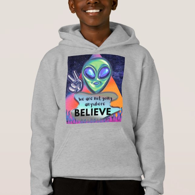 Vi åker inte någonstans, tro mig t shirt (Framsida)