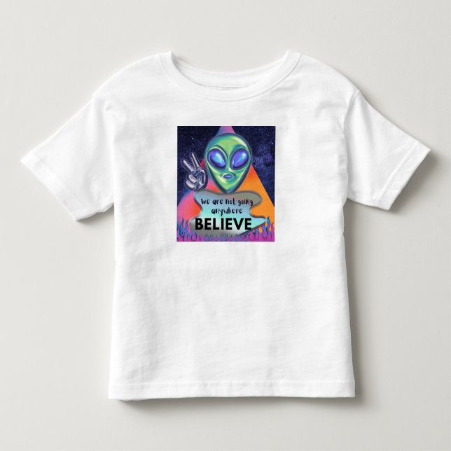 Vi åker inte någonstans tro  t shirt (Framsida)