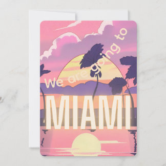 Vi åker till Miami Invitation Inbjudningar