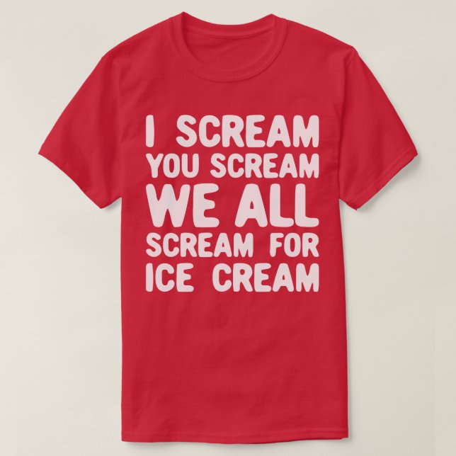 Vi alla för isgräddhet t shirt (Design framsida)