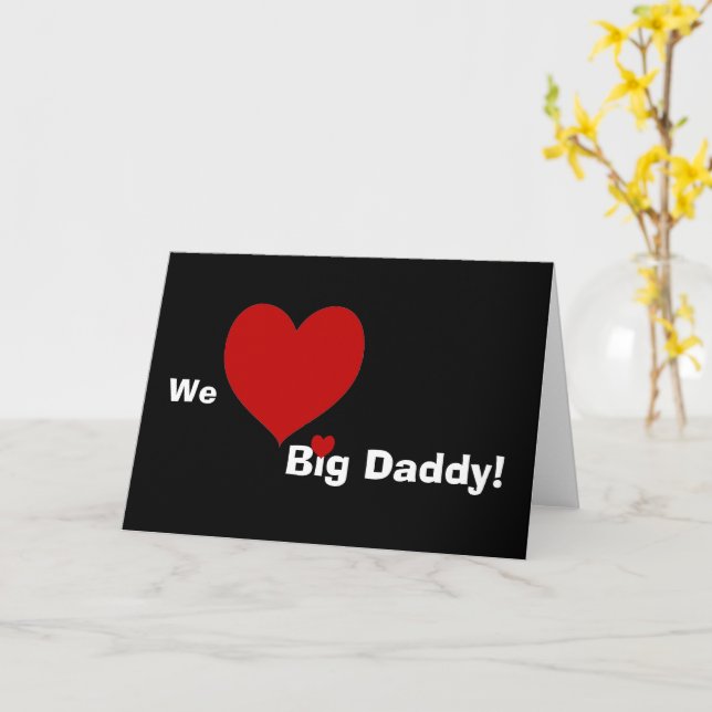 Vi älskar Big Pappa Card Kort (Gul blomma)