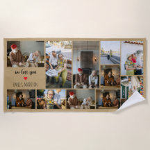Vi älskar dig anpassad familjefoto collage