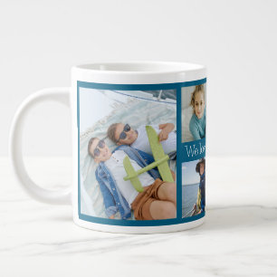 Vi älskar dig Bubbie Mormor 6 Foto Jumbo Mugg