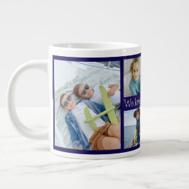 Vi älskar dig farfar farfar 6 foto  jumbo mugg