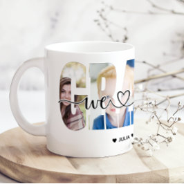 Vi älskar dig farfar Lägg till foto och namn Kaffemugg