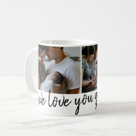 vi älskar dig farfar modern 3 foto Fars dag  Kaffemugg
