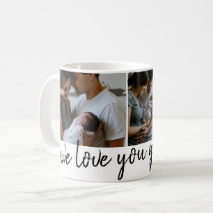 vi älskar dig farfar modern 3 foto Fars dag Kaffemugg