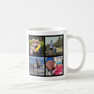 Vi älskar dig Farfar Personlig Fotokollage Kaffemugg