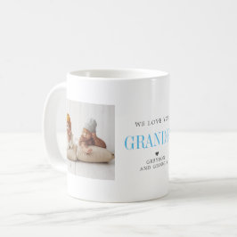 Vi älskar dig farfar | Två fotokollage Kaffemugg