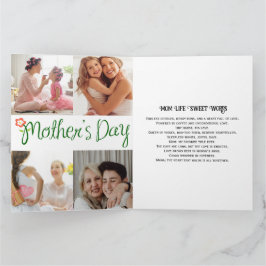 Vi älskar dig Foto Collage Mors Dagskort Kort