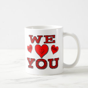 Vi älskar dig kaffemugg