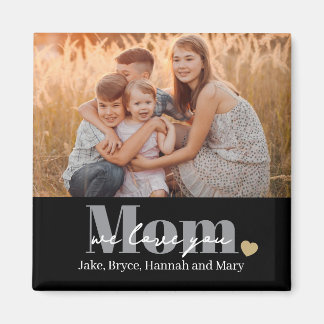 Vi älskar dig mamma foto present magnet