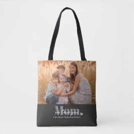 Vi älskar dig mamma foto present t-shirt tygkasse