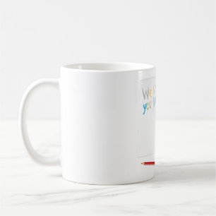 Vi älskar dig mamma Handritad krita konst Kaffemugg