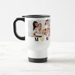 Vi älskar dig mamma Personlig moder foto collage  Resemugg