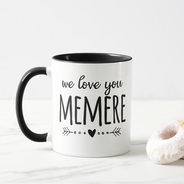 Vi älskar dig Memere Mugg (Med munk)