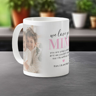 Vi älskar dig Mimi 2 Foto Kaffemugg