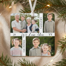 Vi älskar dig mormamma morfar barnbarn Foto Collag