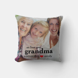 vi älskar dig mormor foto  kudde