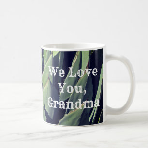 Vi älskar dig mormor sydväst agave ökenväxt kaffemugg