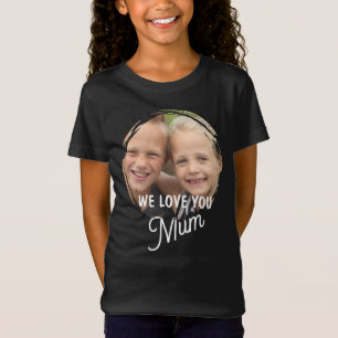 VI ÄLSKAR DIG Mors dag Mamma Familj Foto T-Shirt