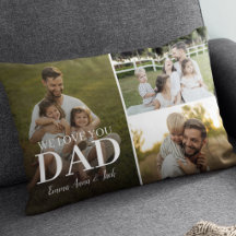 Vi älskar dig pappa 3 Foto Collage Ländpölster
