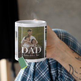 Vi älskar dig pappa 5 fotokollage kaffemugg