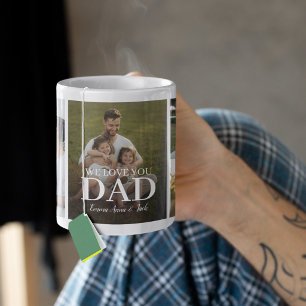 Vi älskar dig pappa 5 fotokollage kaffemugg