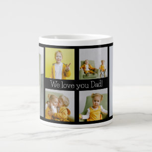 Vi älskar dig pappa 6 foto jumbo mugg