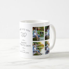 Vi älskar dig pappa 8-foto collage Glad fars dag Kaffemugg