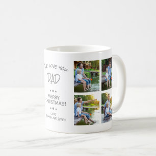 Vi älskar dig pappa 8-foto collage God Jul Kaffemugg