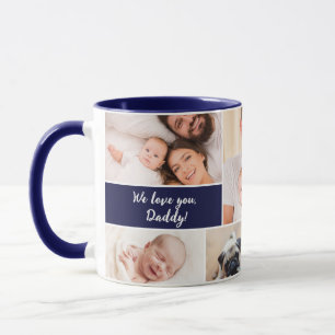 Vi älskar dig Pappa! Första fars dag Foto Blå Mugg