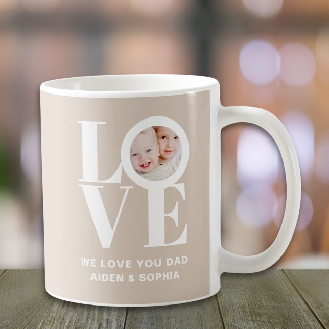 Vi älskar dig pappa Foto Kaffemugg (Skapare uppladdad)