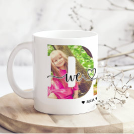 Vi älskar dig pappa lägg till foto och namn kaffemugg