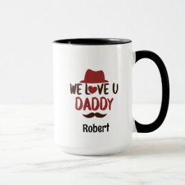 Vi älskar dig pappa rolig design mugg
