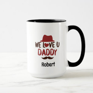 Vi älskar dig pappa rolig design mugg