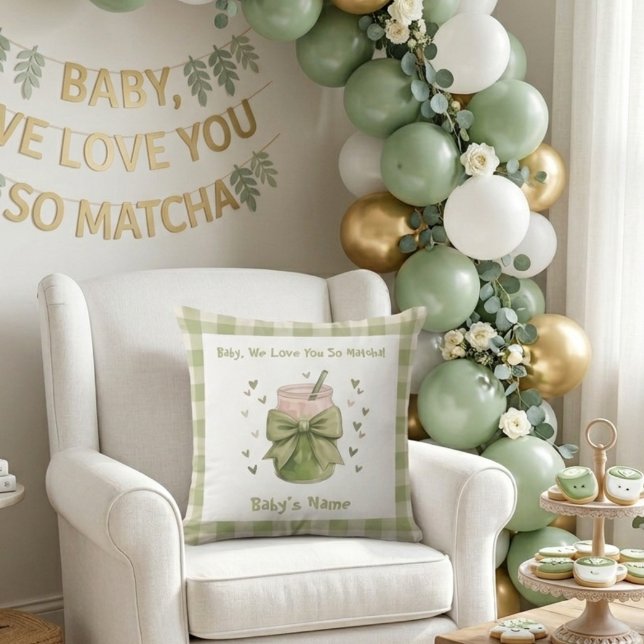 Vi älskar dig så Matcha mysigt gingham-band Kudde (Skapare uppladdad)